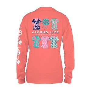 Long sleeve simply southern “scrub life” shirt